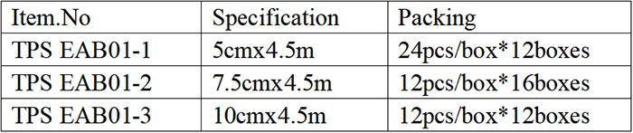 Elastic Adhesive Bandage TPS EAB01 Packing Details