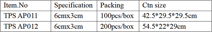 Alcohol Pad TPS AP01 Packing Details